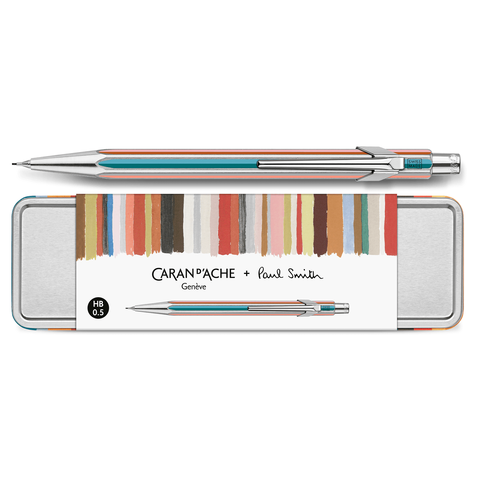 Caran D' Ache 849™ Mechanical Pencil Paul Smith Grey Silver (0.5mm) view 2