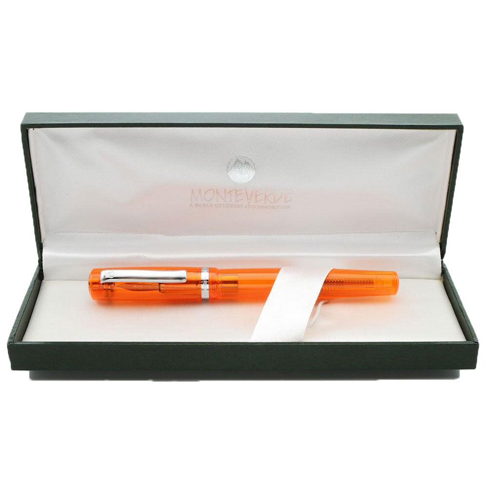 Monteverde Artista Crystal Orange Fountain Pen view 3