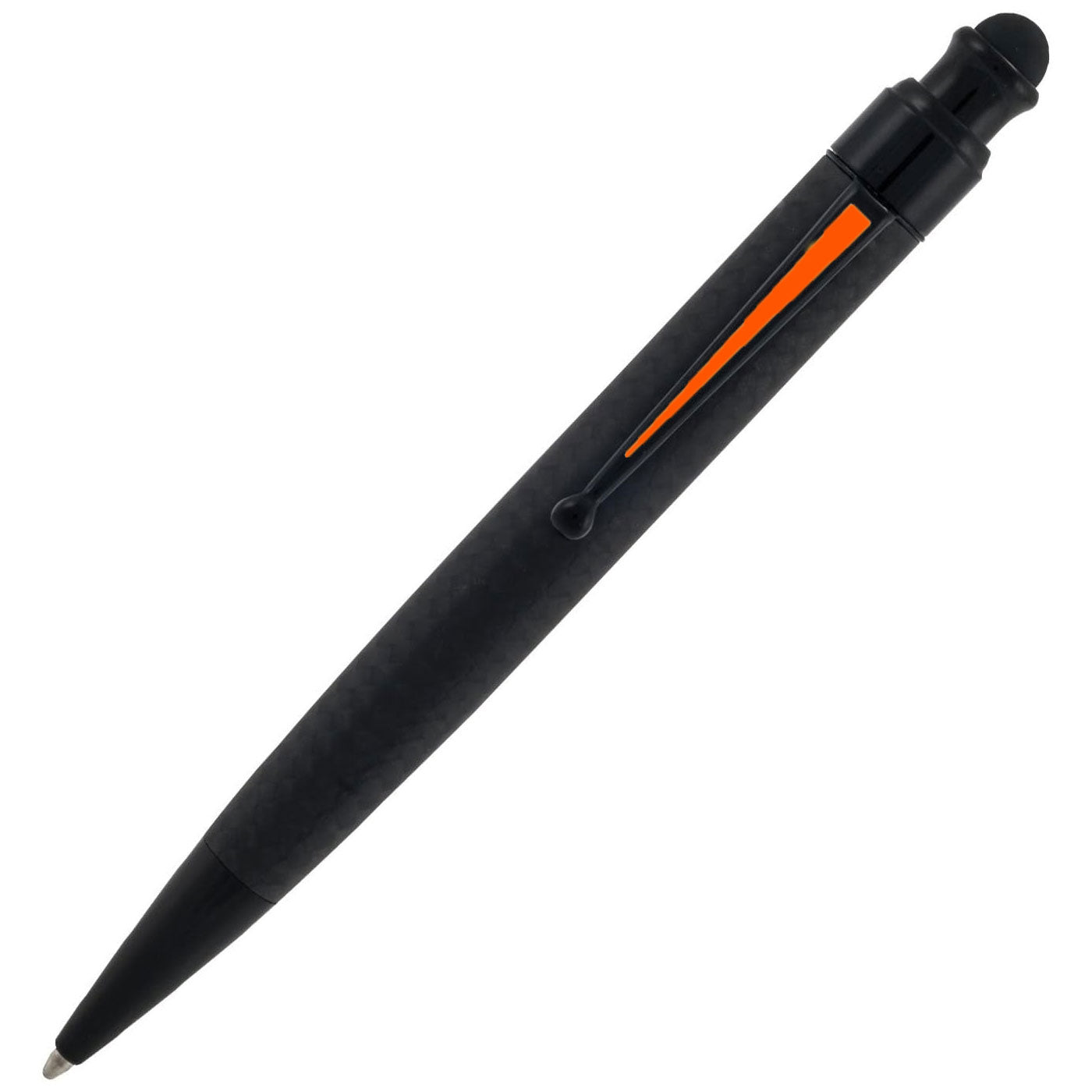 Monteverde One Touch Stylus Matte Carbon Ballpoint Pen With Orange Clip view 2